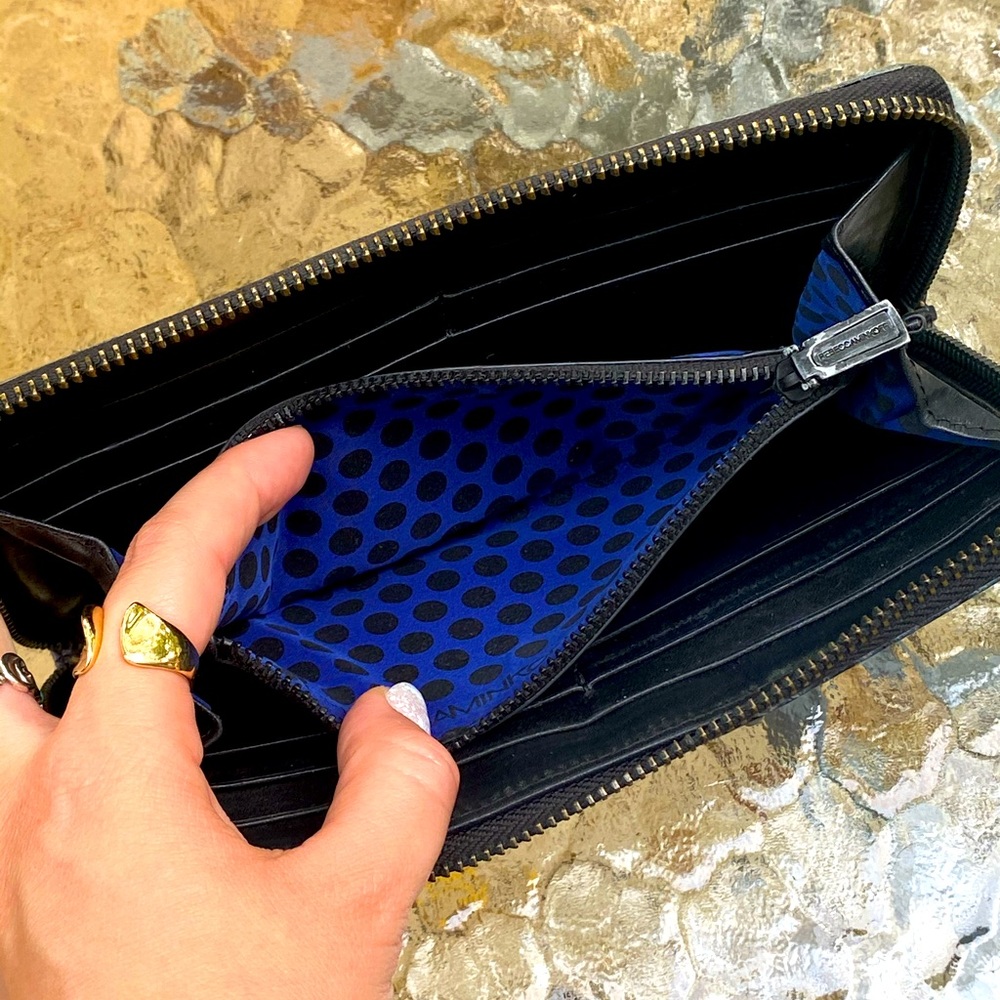 Rebecca Minkoff Blue & Purple Snakeskin Zip Wallet - Picture 4 of 16